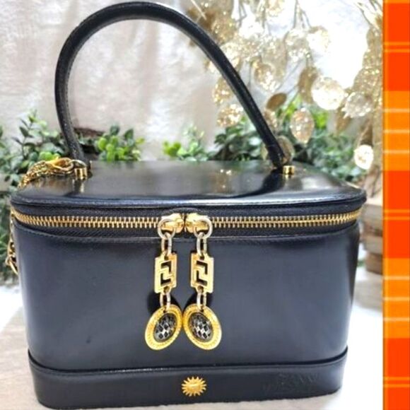 Gianni Versace Medusa Vanity Train Case with Charm Authentic GORGEOUS - Picture 1 of 17